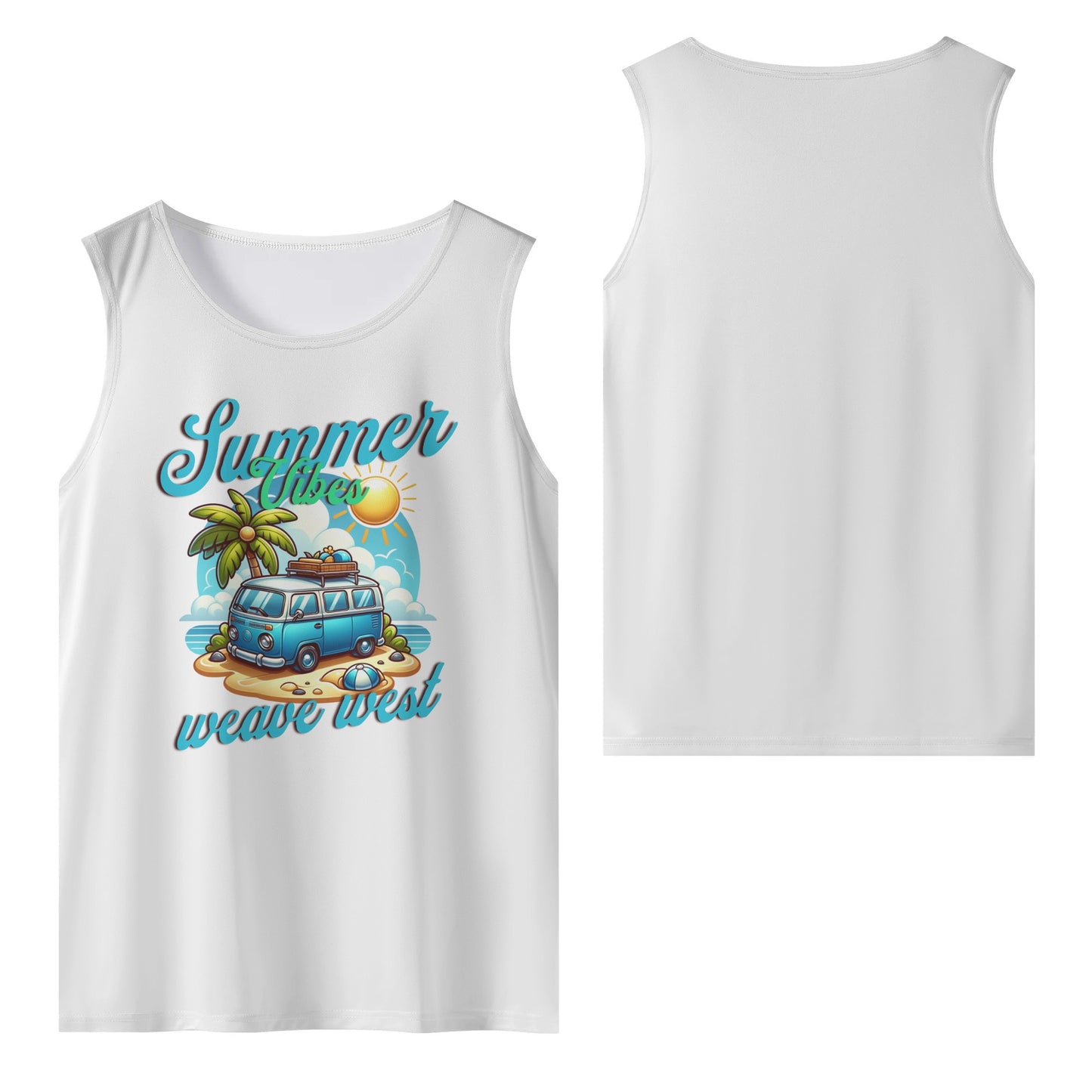 Polyester Wrinkle Free Sleeveless Tank (Summer vibe) - Weave West