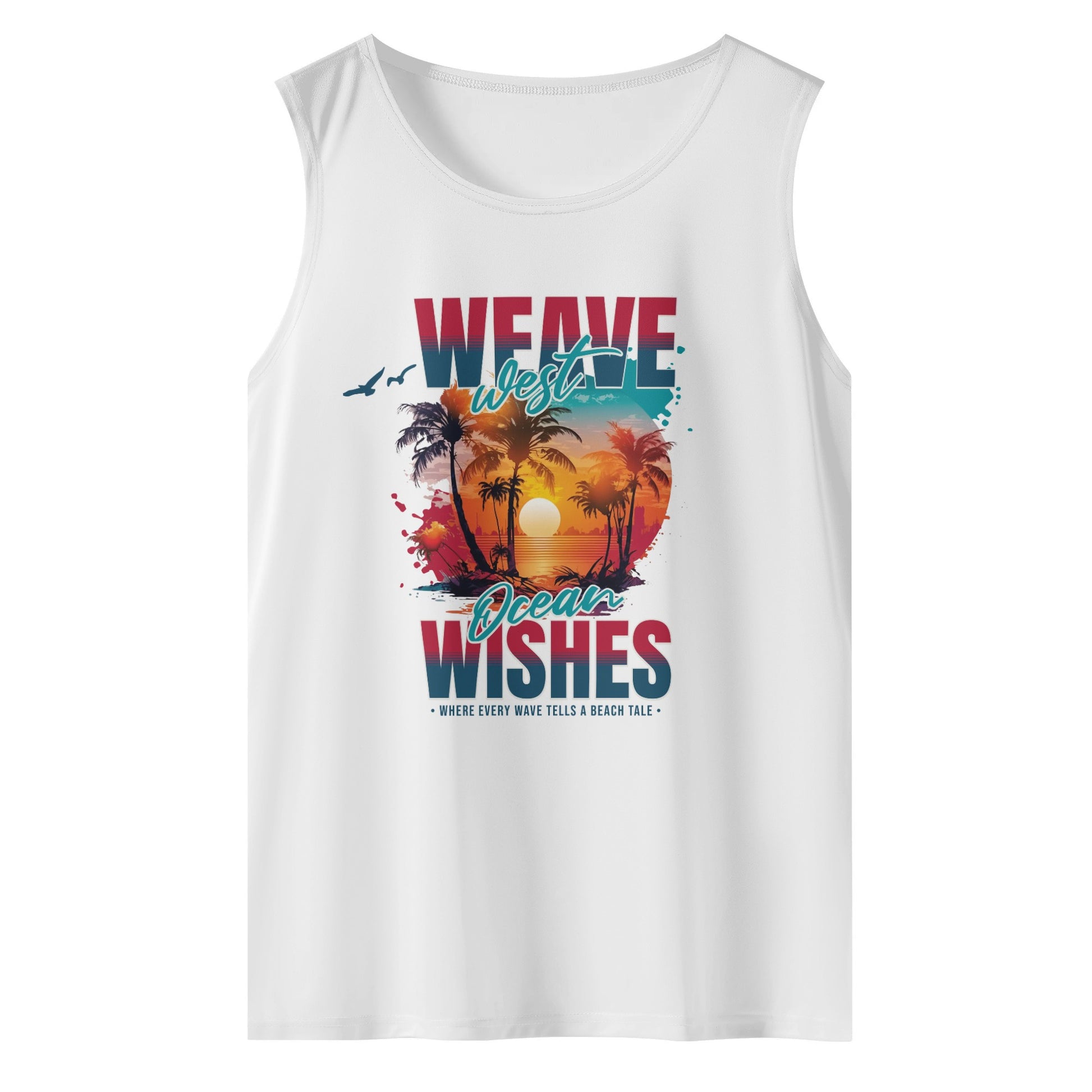 Polyester Wrinkle Free Sleeveless Tank (Ocean Wishes) - Weave West