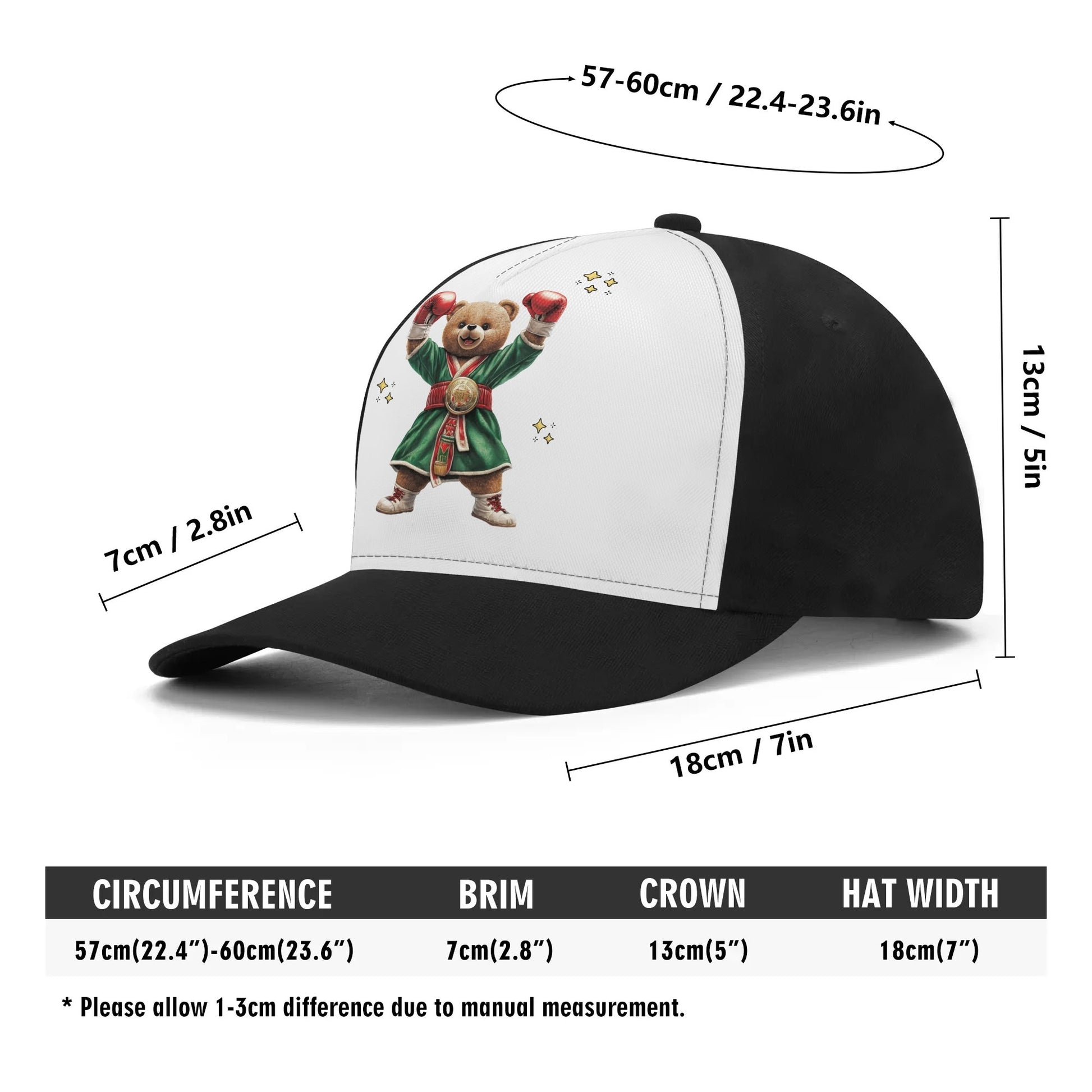 Personalized Baseball Cap Boxing Bear 1 - Weave West