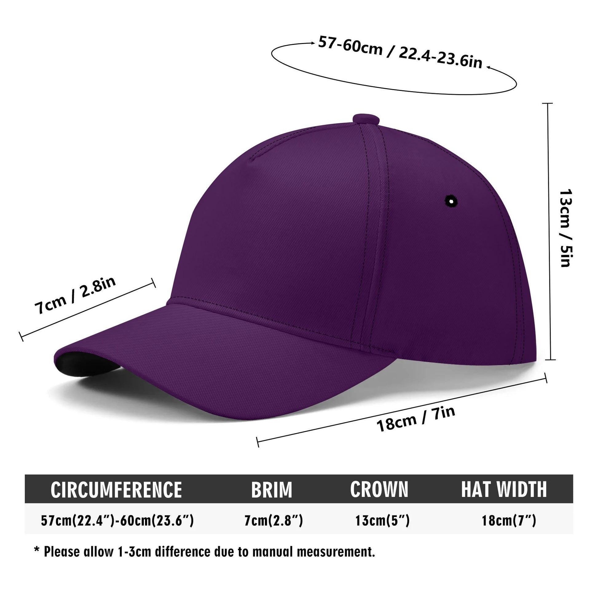 Customized Baseball Cap Plum Purple - Weave West