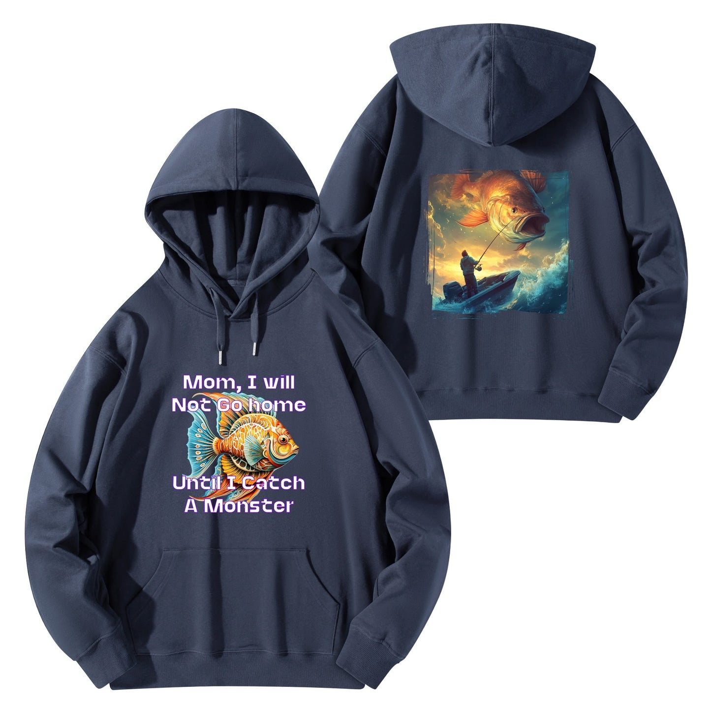 Funny Fishing Hoodie (Monster) - Weave West