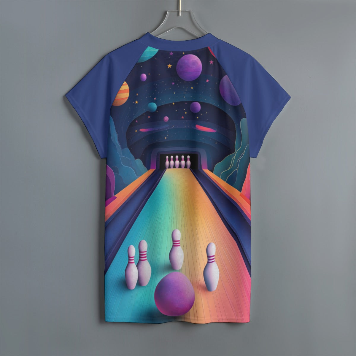 Custom Bowling T-shirt (Planet Strike) - Weave West