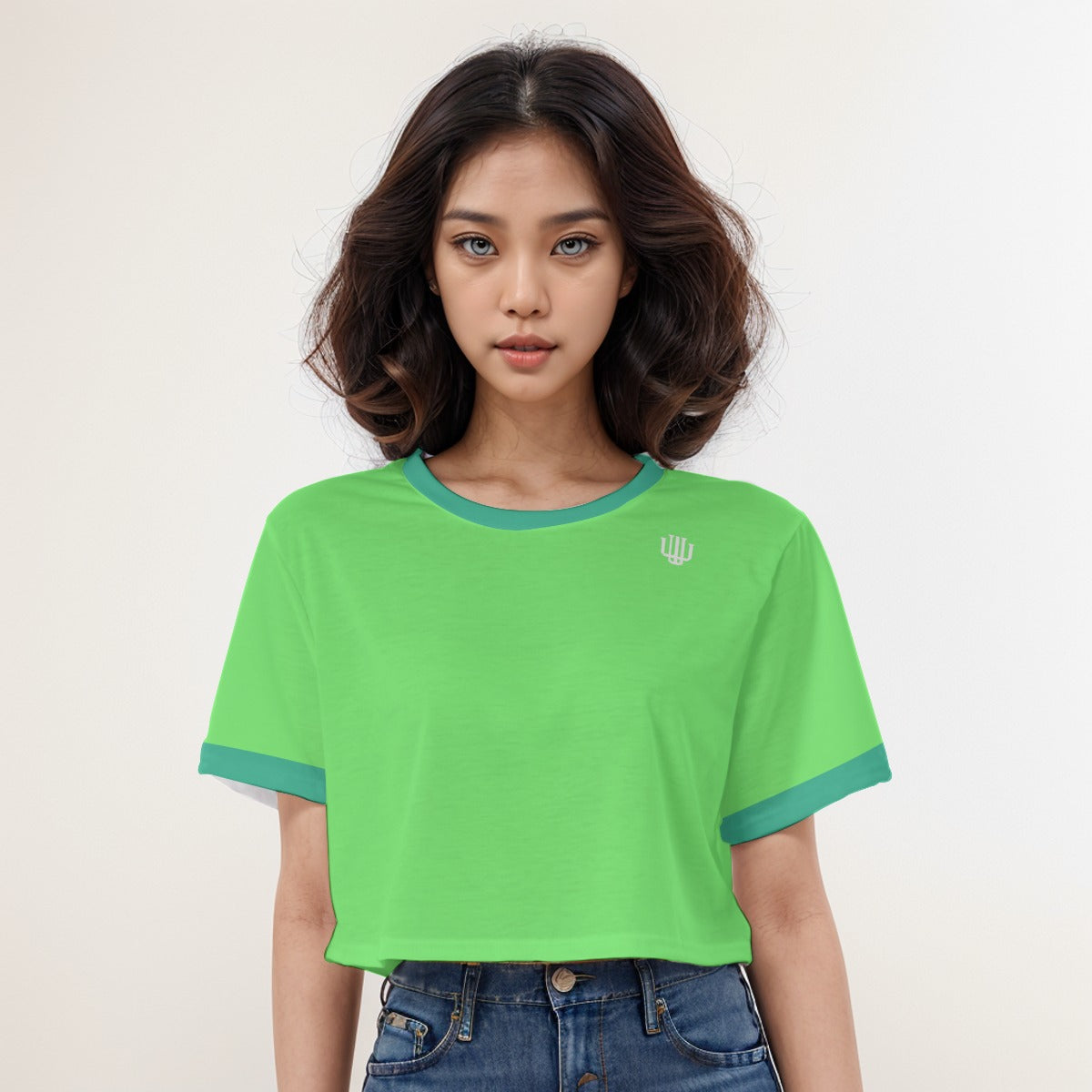 Casual Crop T-Shirt Fresh Kiwi - Weave West