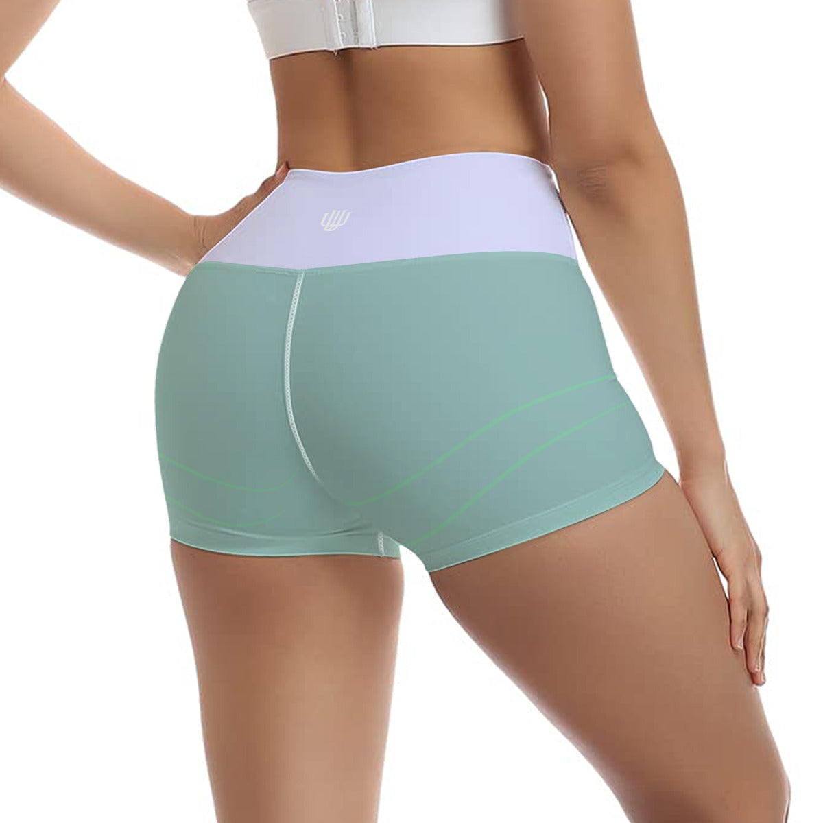 Stretchy High Waisted Short Shorts Misty Mint - Weave West