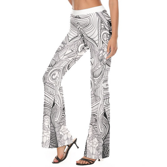 High Elastic Flare Pants Art - Weave West