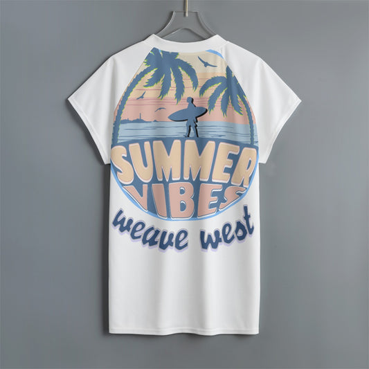 High Quality Polyester Raglan Sleeves Tee (Summer Vibes) - Weave West