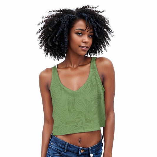 Crop Tank Top Mossy Meadow - Weave West