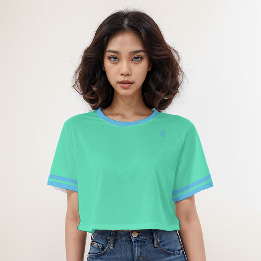 Casual Crop T-Shirt Minty Fresh - Weave West