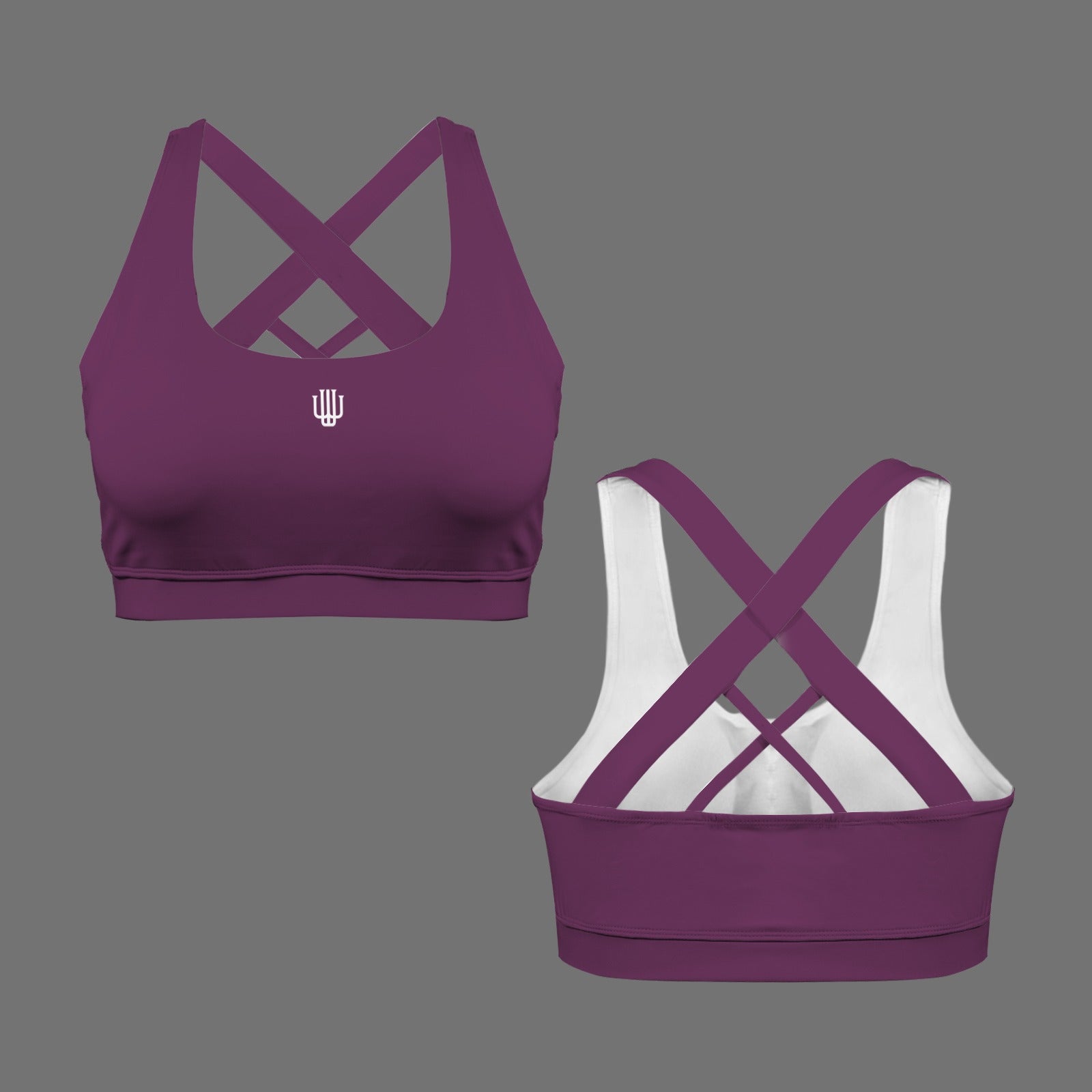 Crisscross Back Sports Bra Velvet Plum