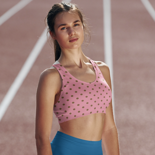 Racerback Sports Bra Dots