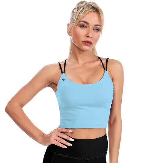 Zen Noir Thin Strap Tank Baby Blue - Weave West