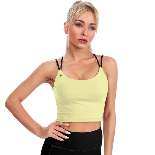 Zen Noir Thin Strap Tank Lemon Meringue - Weave West