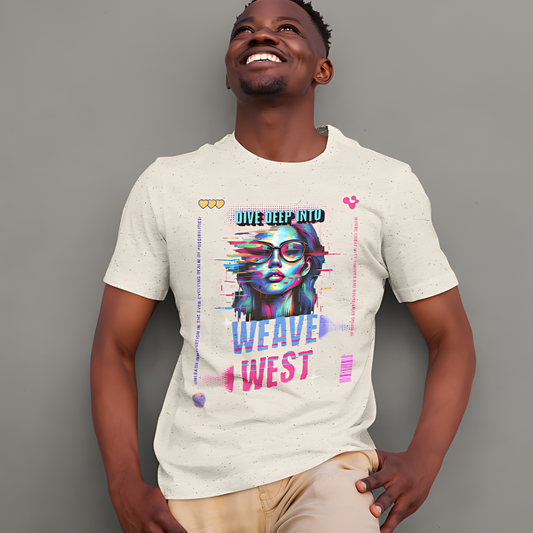 Premium Regular Fit Cotton Tee (Dive Deep Into) - Weave West