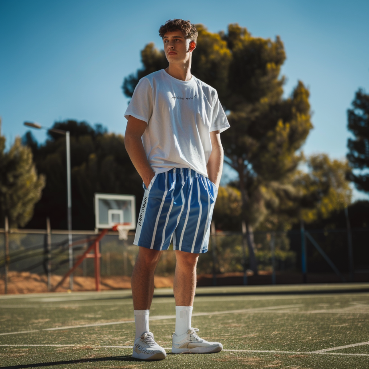 Micro Fiber Breathable Athletic Shorts (Stripe1) - Weave West