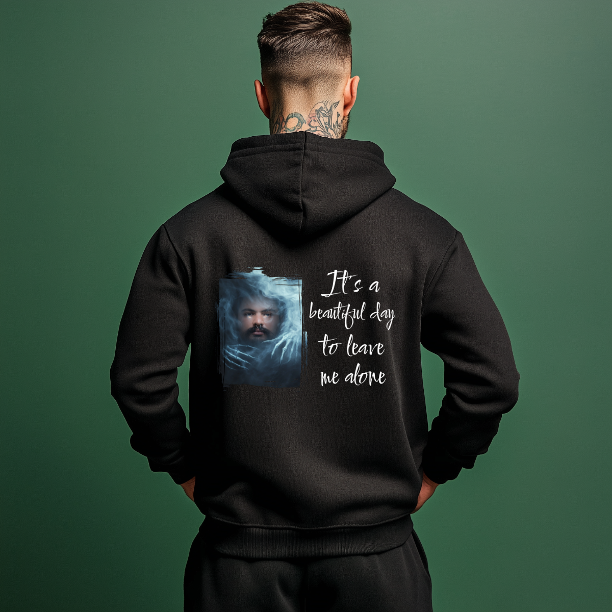 Custom Funny Offensive Gildan Hoodie (Leave Me Alone) - Weave West