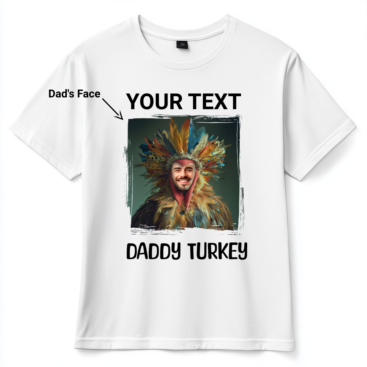 Custom Funny Thanksgiving T-Shirt (Daddy Turkey) - Weave West