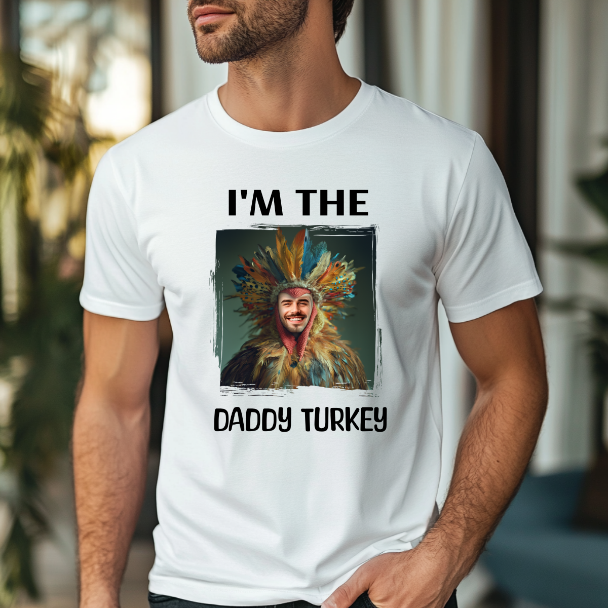 Custom Funny Thanksgiving T-Shirt (Daddy Turkey) - Weave West