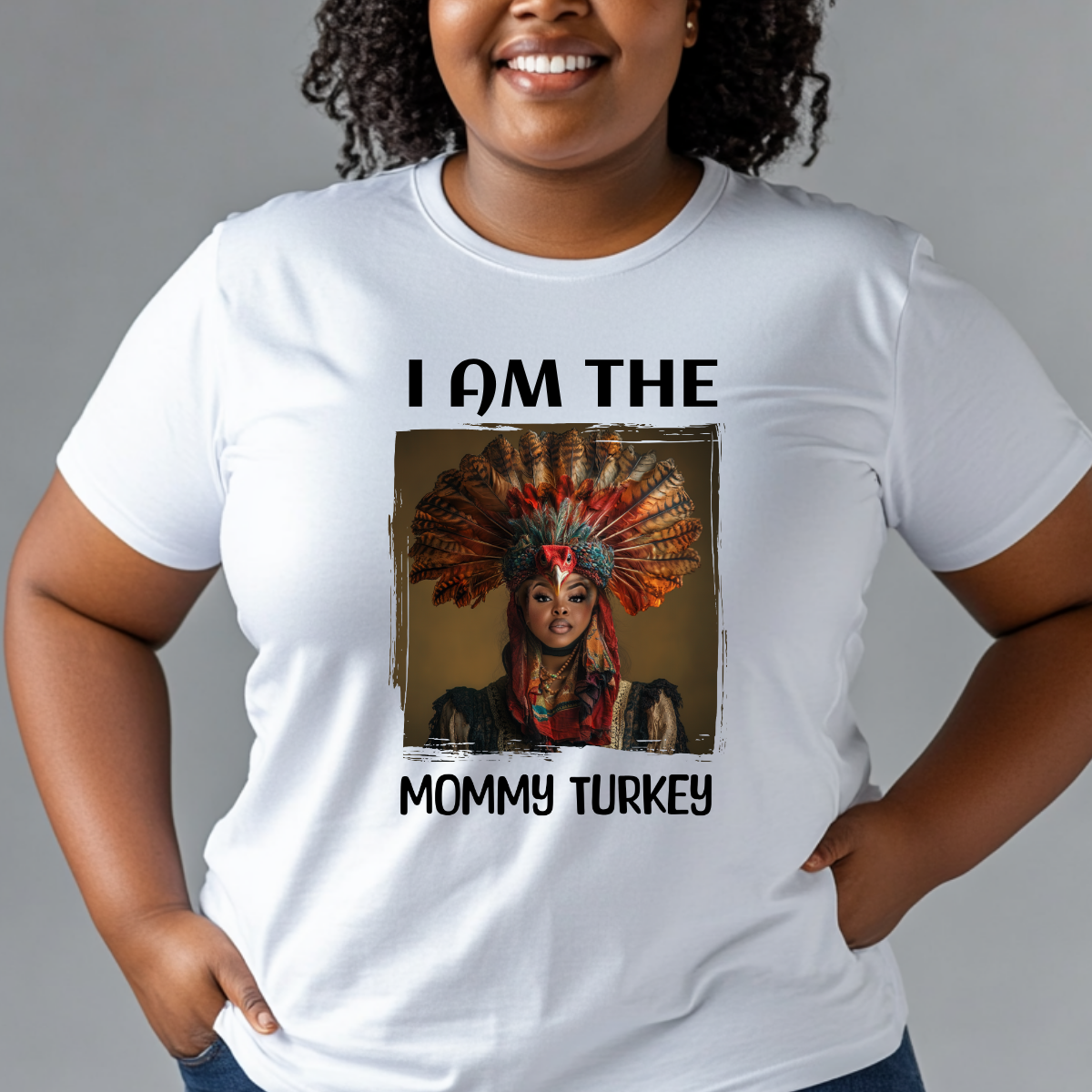 Custom Funny Thanksgiving T-Shirt (Mommy Turkey) - Weave West