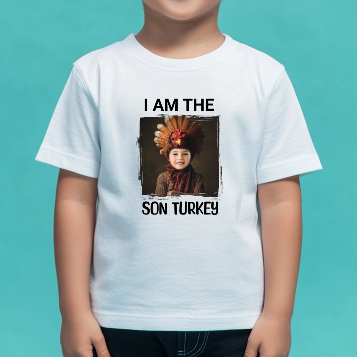 Custom Funny Thanksgiving Kids T-Shirt (Son Turkey) - Weave West