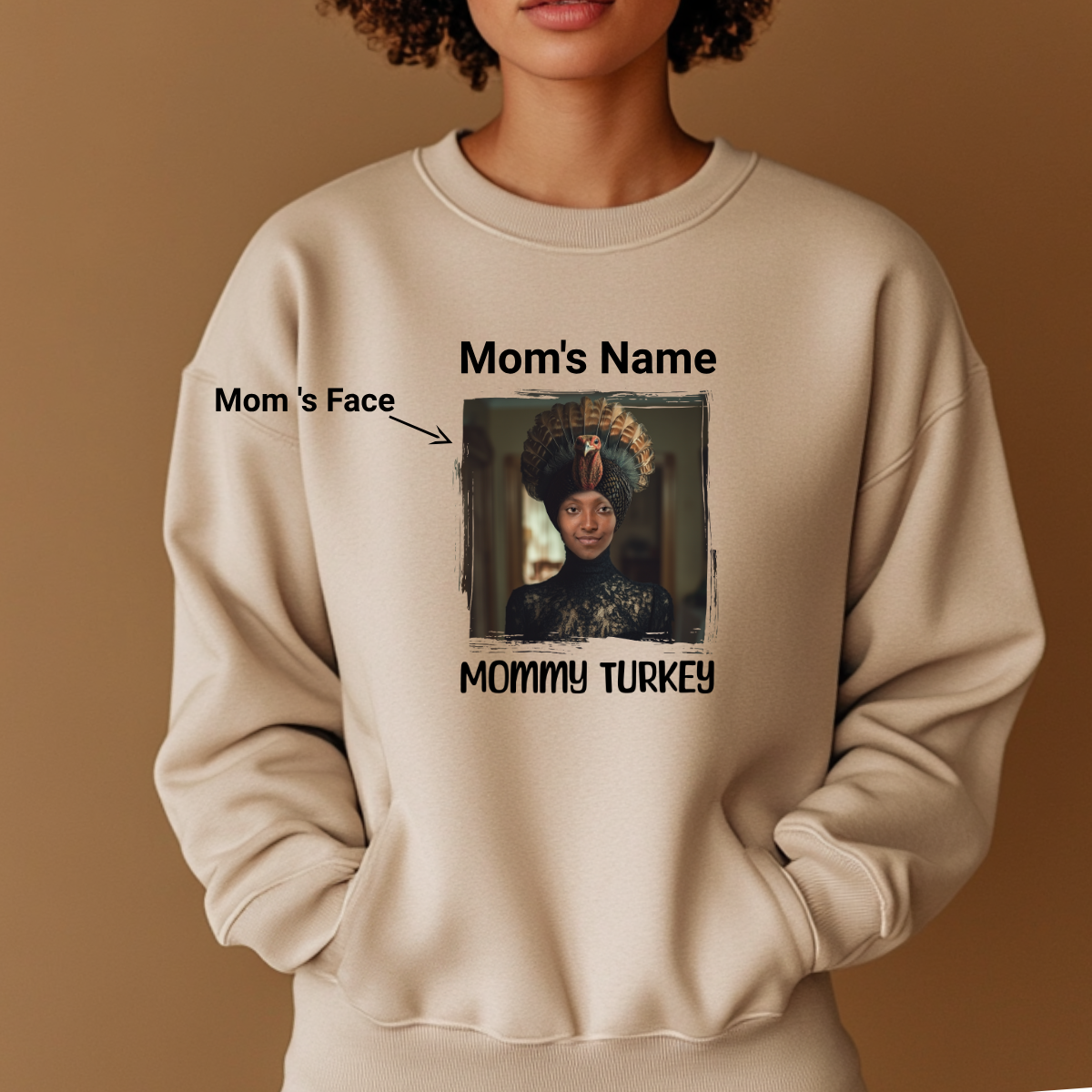 Custom Funny Thanksgiving Sweatshirt (Mommy Turkey) - Weave West