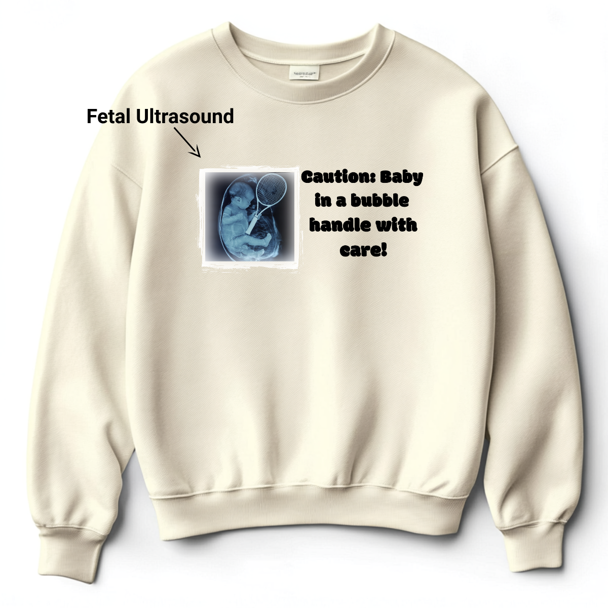 Custom Funny Pregnancy Sweatshirt (Bubble) - Weave West