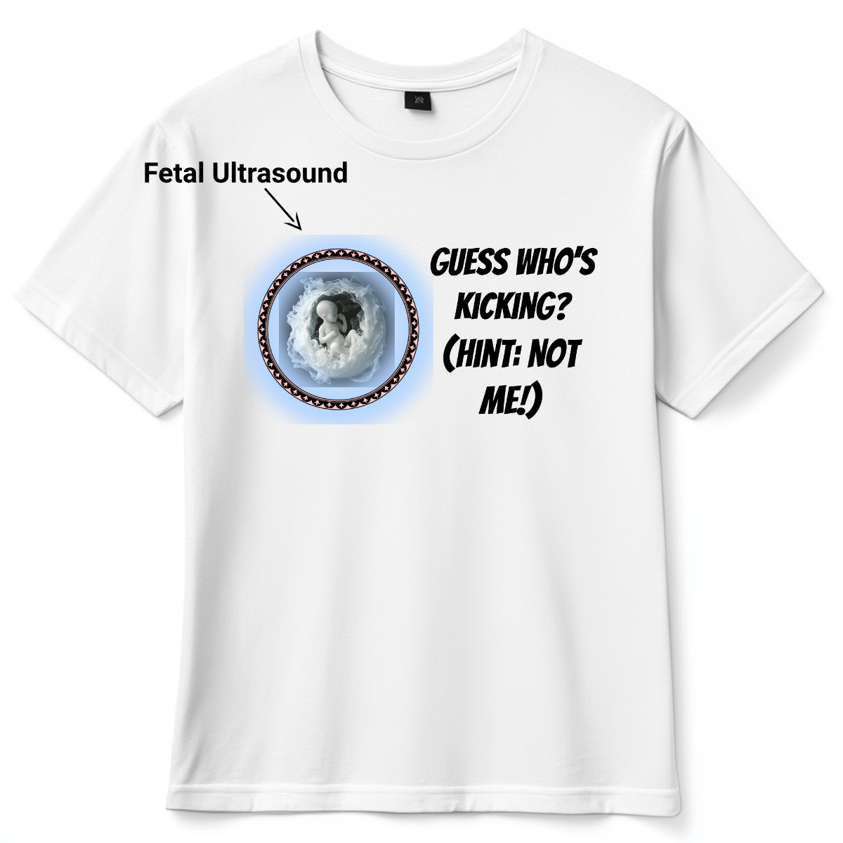 Custom Funny Pregnancy T-Shirt (Who Is Kicking?) - Weave West