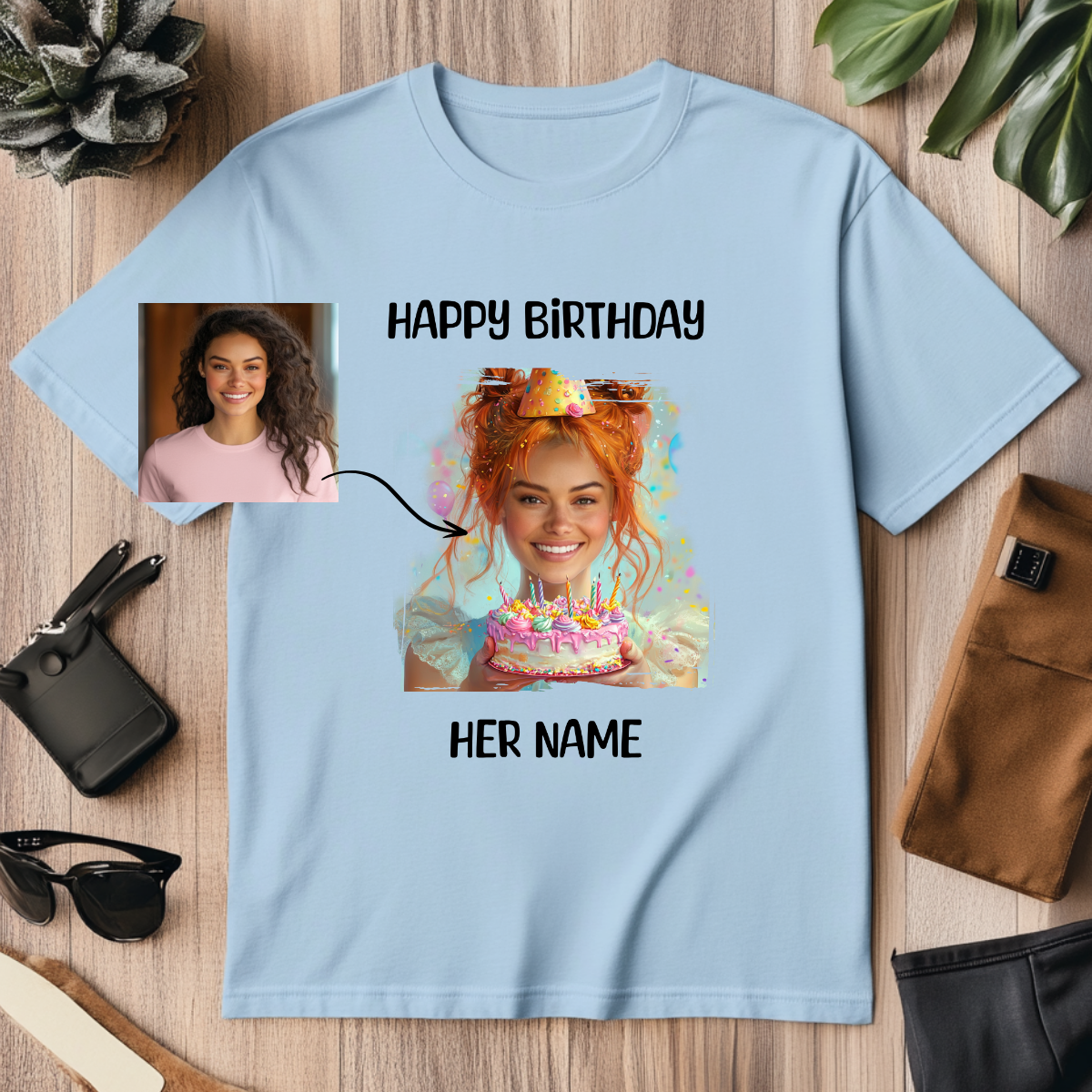 Woman Custom Funny Birthday T-Shirts (Happy Birthday) - Weave West