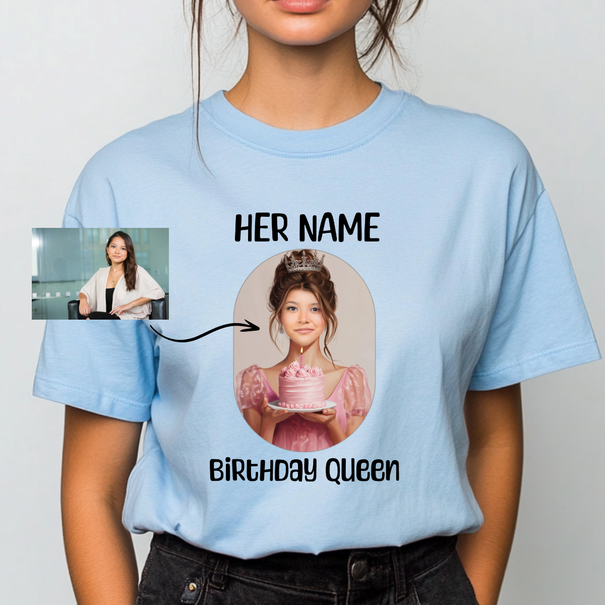 Woman Custom Funny Birthday T-Shirts (Birthday Queen) - Weave West