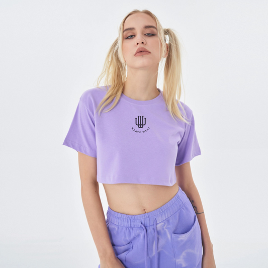 Soft Cotton Loose Crop Top Signature 4 - Weave West