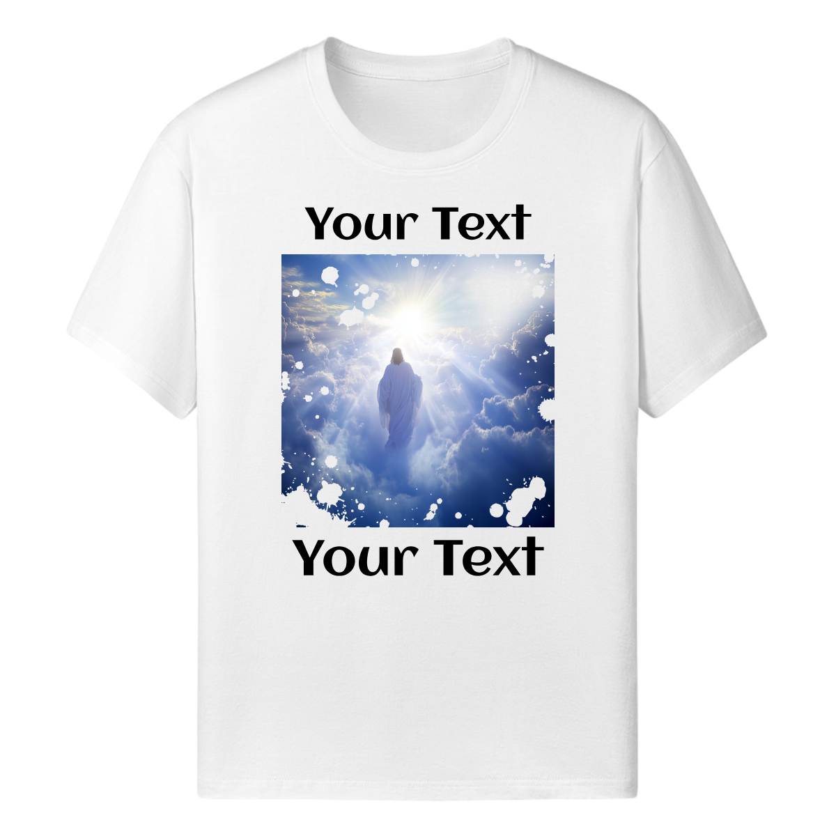 Custom Photo T Shirt White (I Met God) - Weave West