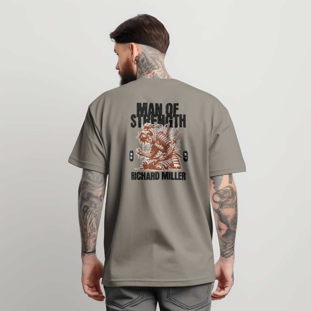 Personalized Oversized Tee (Man Of Strength) - Weave West apparel printing, clothing printing