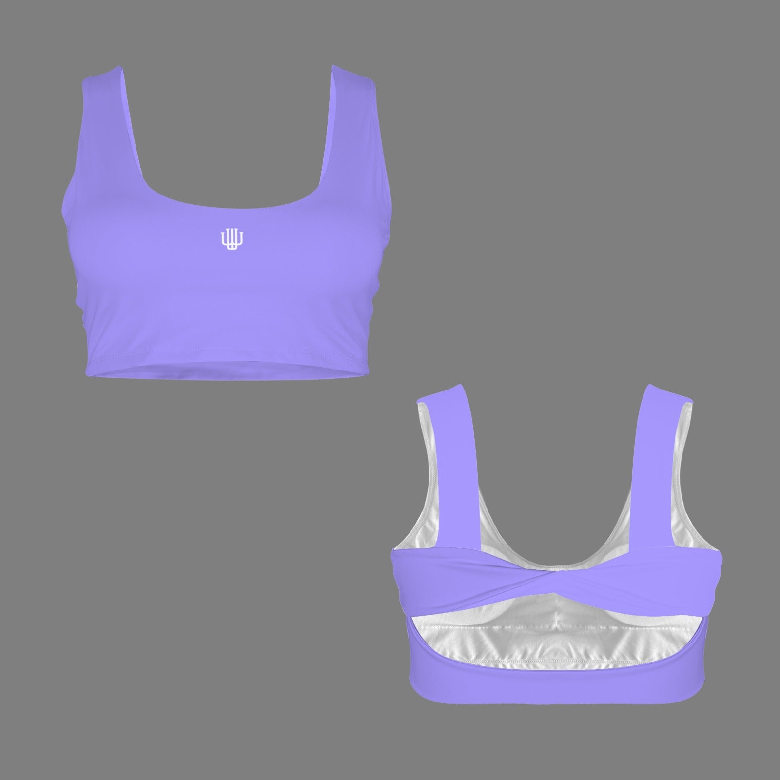 Twisted Back Cut-Out Sports Bra Pastel Sky