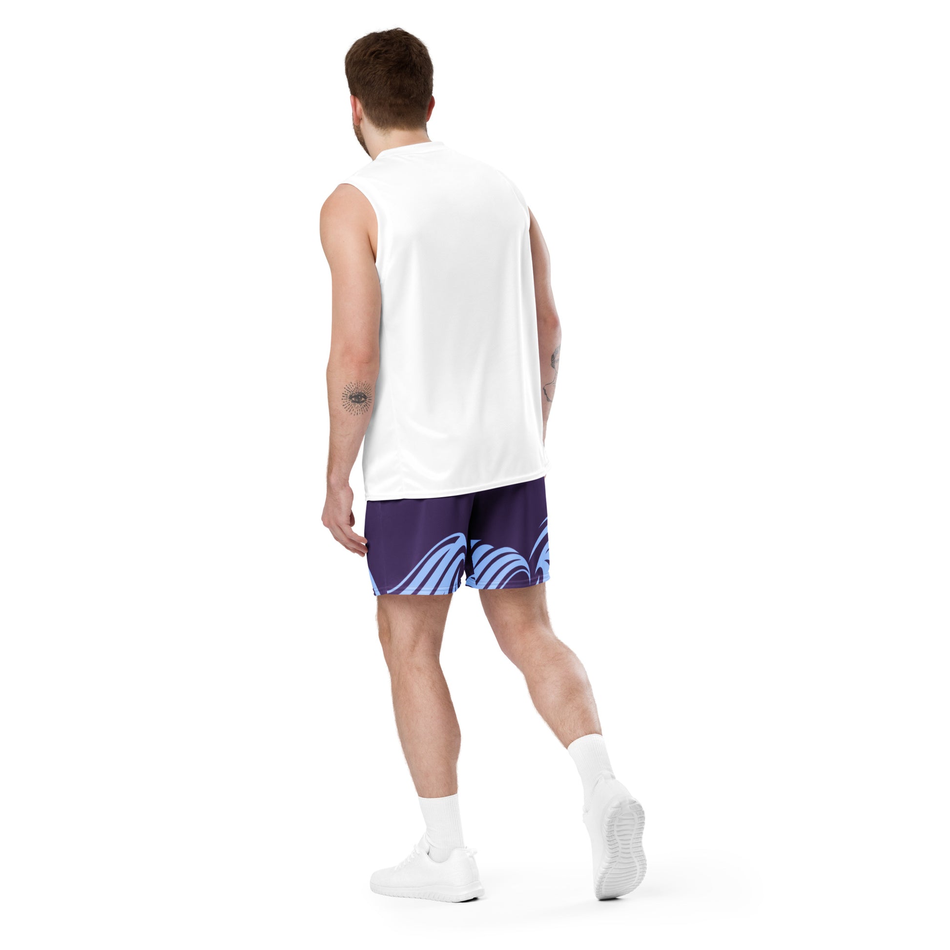 Basketball Mesh Light Polyester Shorts (wave1) - Weave West