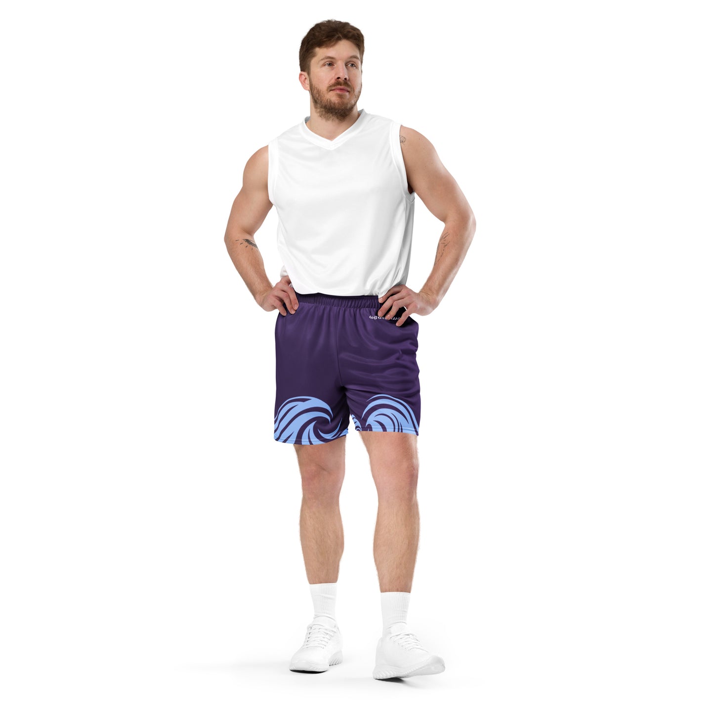 Basketball Mesh Light Polyester Shorts (wave1) - Weave West