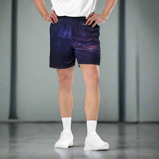 Basketball Mesh Light Polyester Shorts (Galaxy1) - Weave West