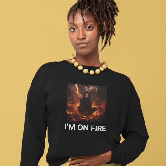 Women Custom Sweater (I'm On Fire) - Weave West