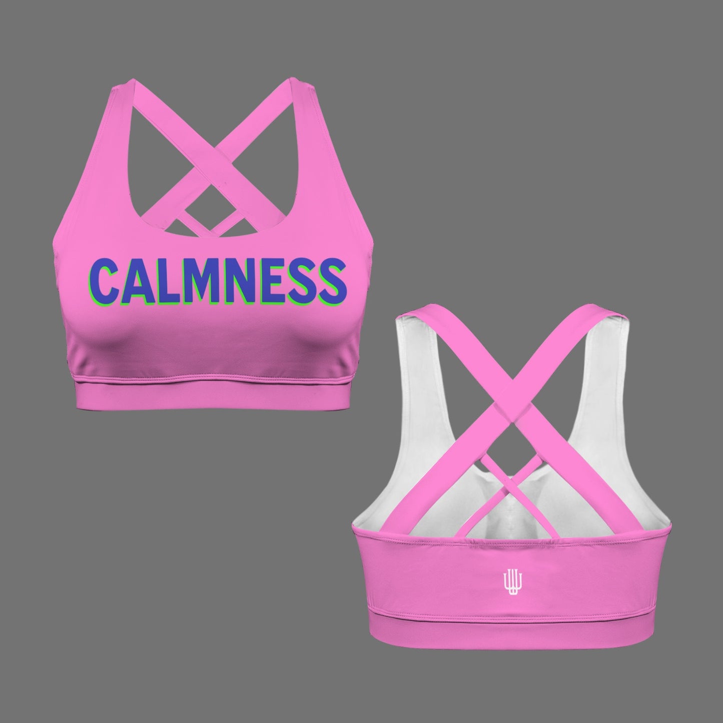 Crisscross Back Sports Bra Bubblegum Blush Calmness =