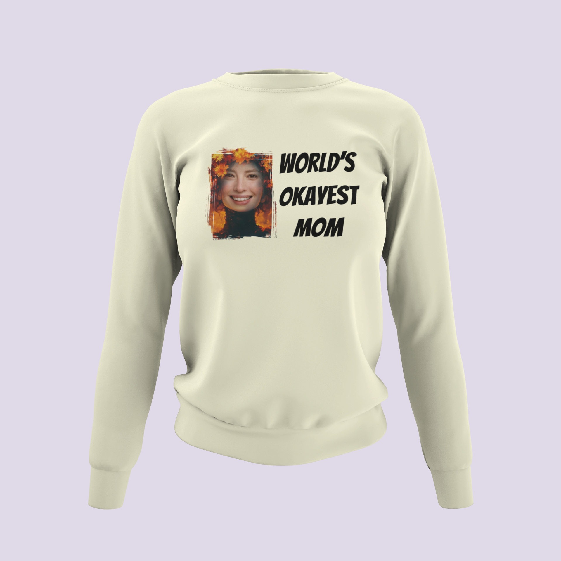 Custom Funny Mom Sweatshirt (Okayest Mom) - Weave West