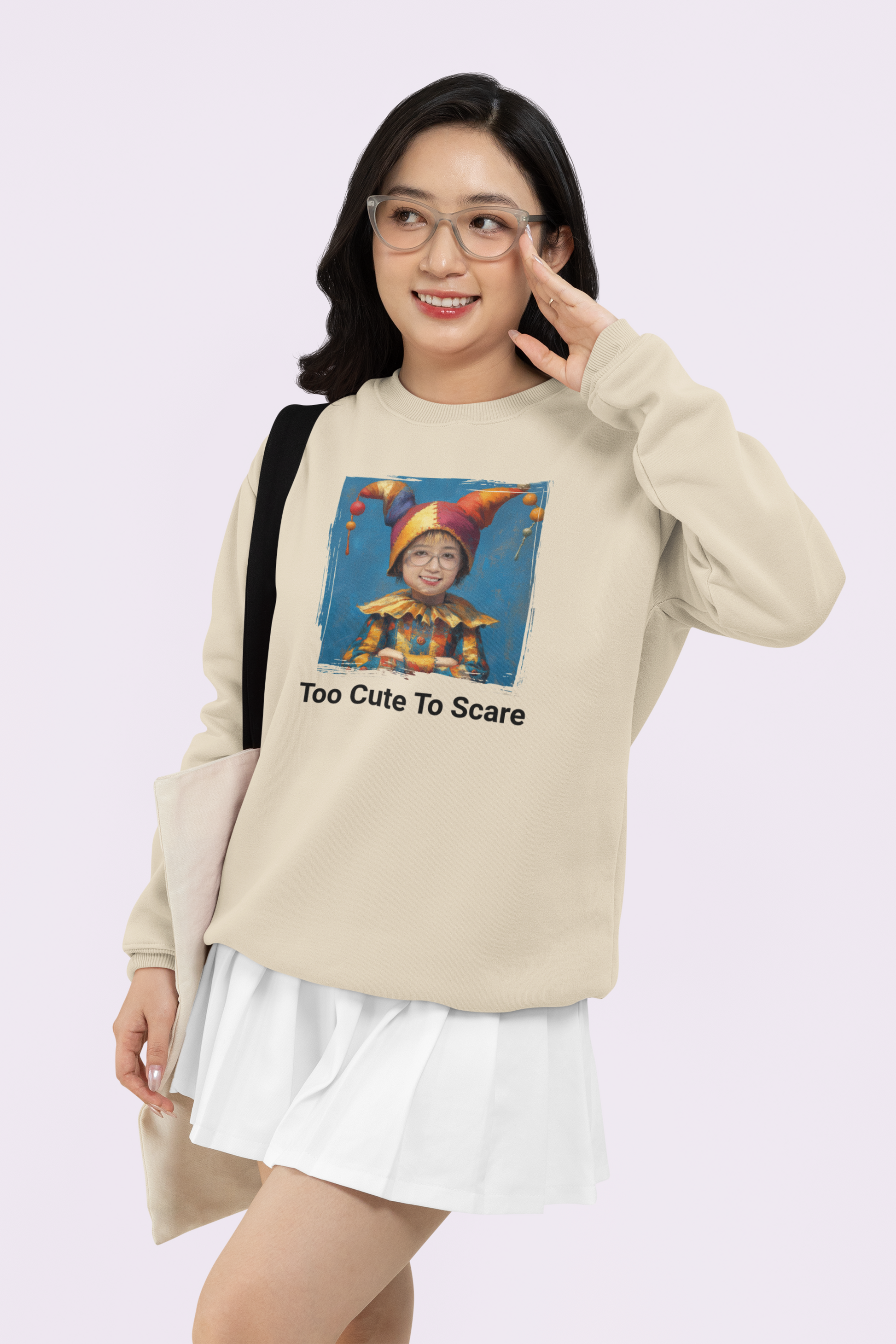 Women Custom Sweater (Cute Clown) - Weave West