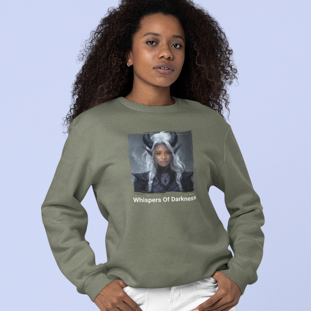 Women Custom Sweater (Dark Evil Elf) - Weave West