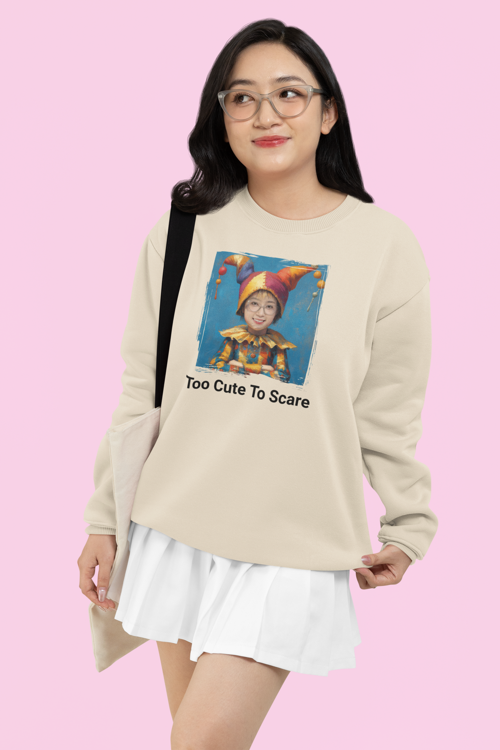 Women Custom Sweater (Cute Clown) - Weave West