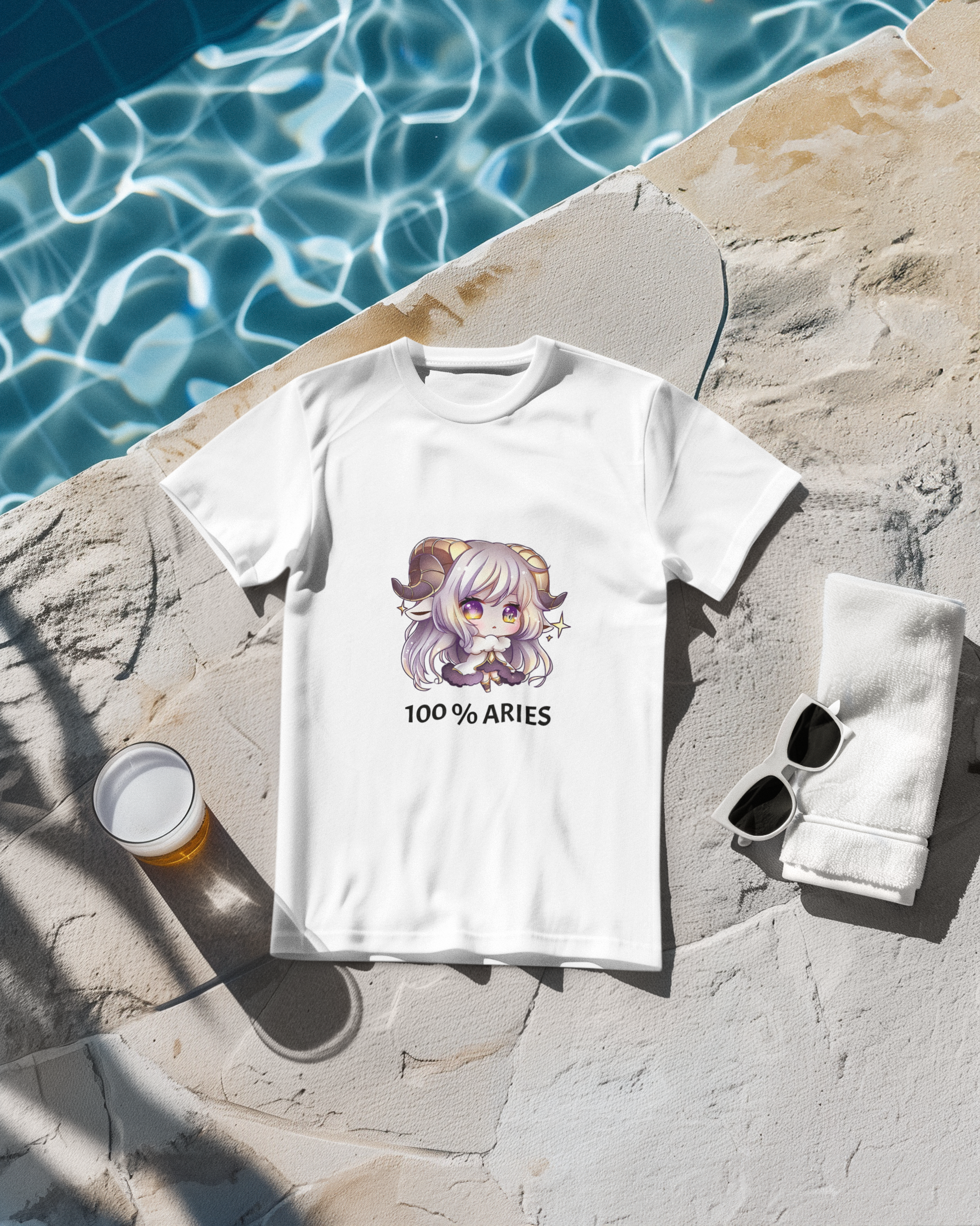 Personalized Soft Cotton Tee (100 % ARIES) - Weave West