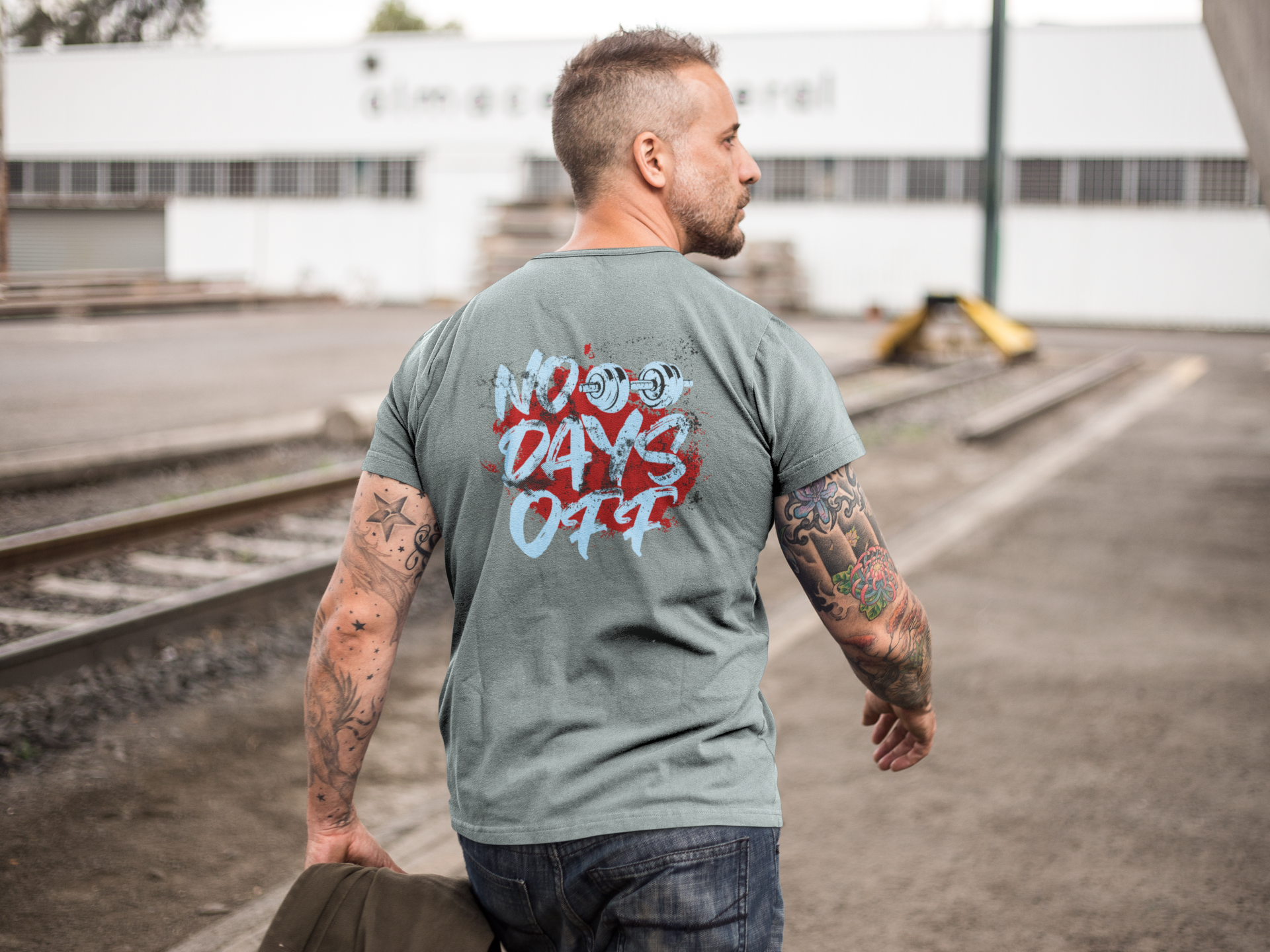 Premium Classic Fit Cotton Tee No Days Off - Weave West