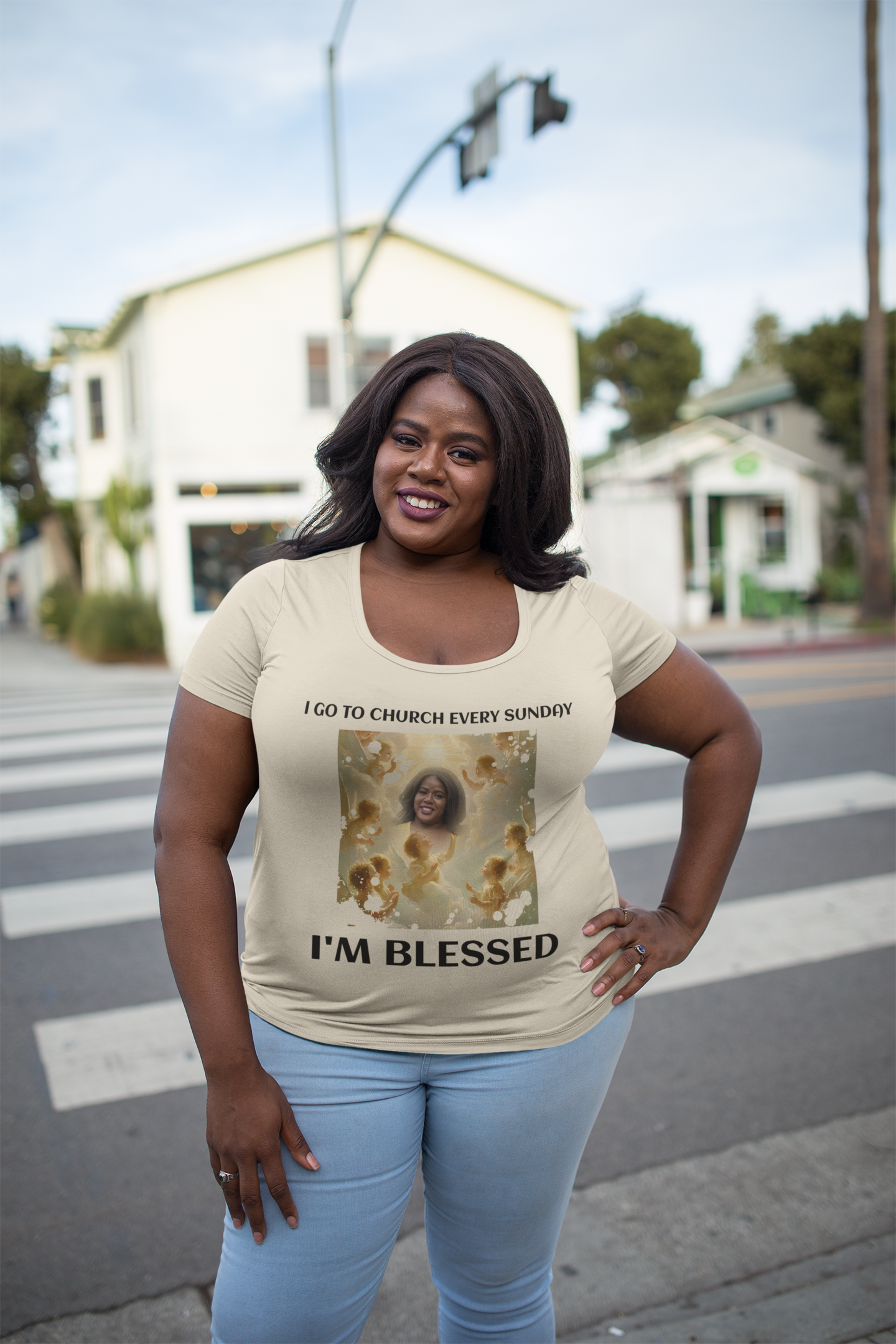 Women Custom T-Shirts (Church) - Weave West