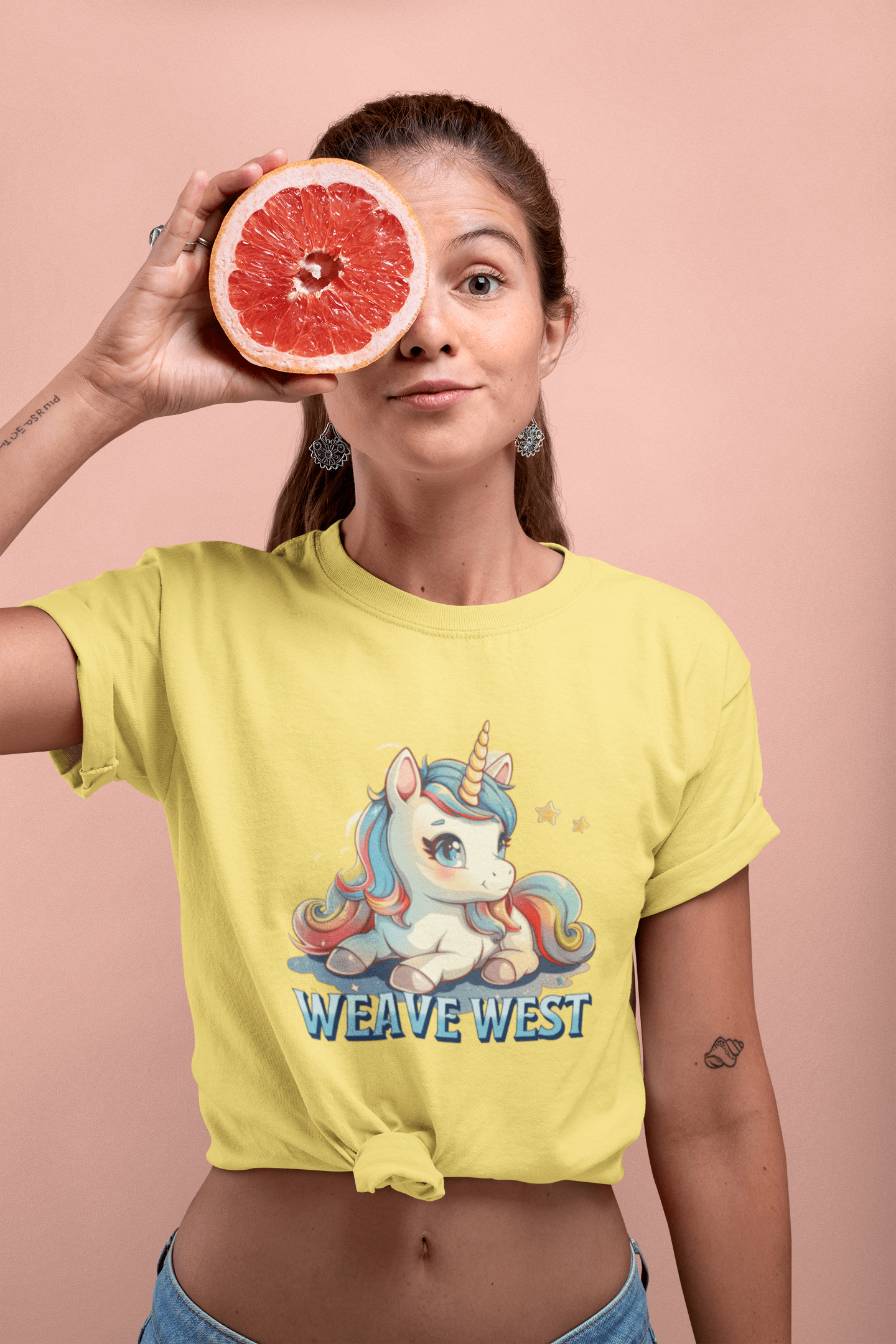 Women High Quality Soft Cotton Tee Celestia - Weave West