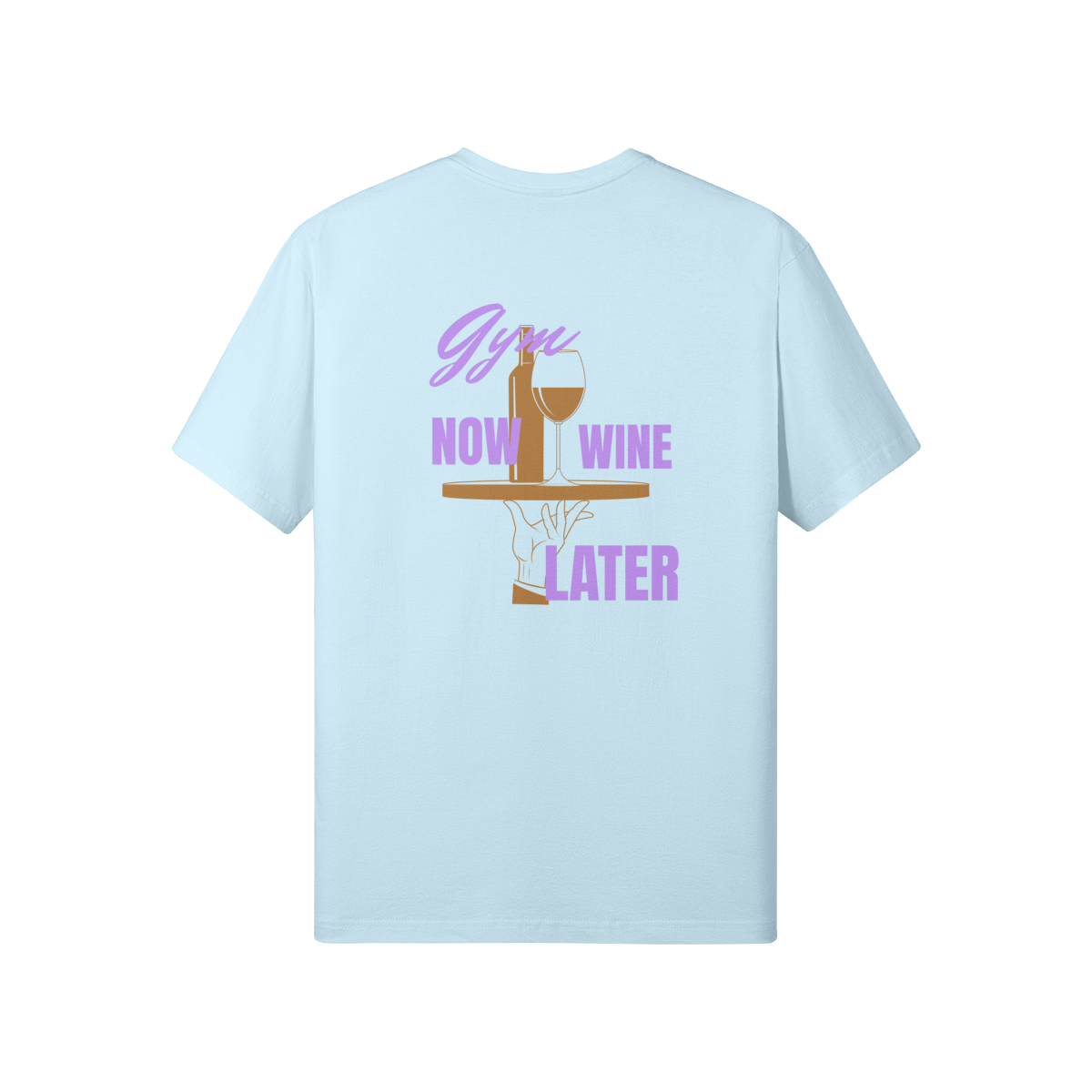 Premium Classic Fit Cotton Tee Gym Now Wine Later - Weave West