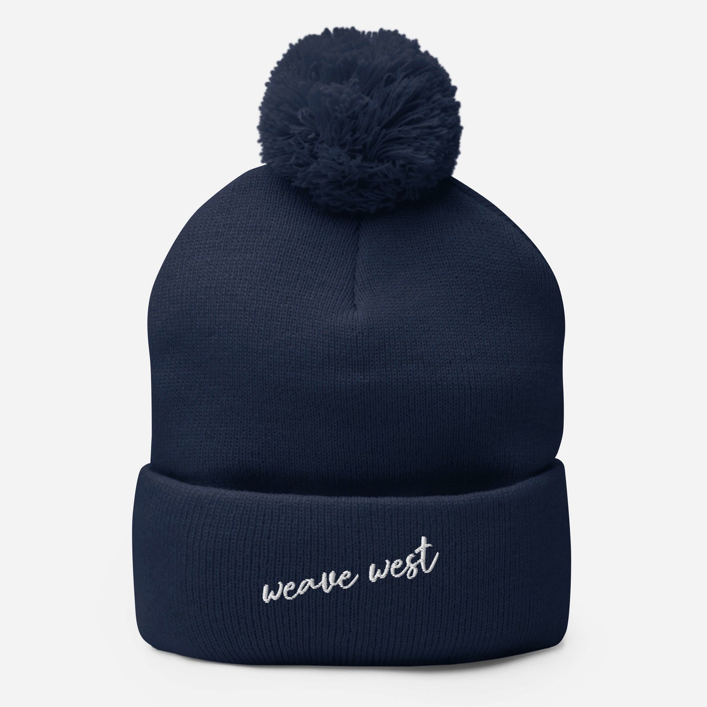 Embroidered Pom Pom Beanie Weave West 2 - Weave West