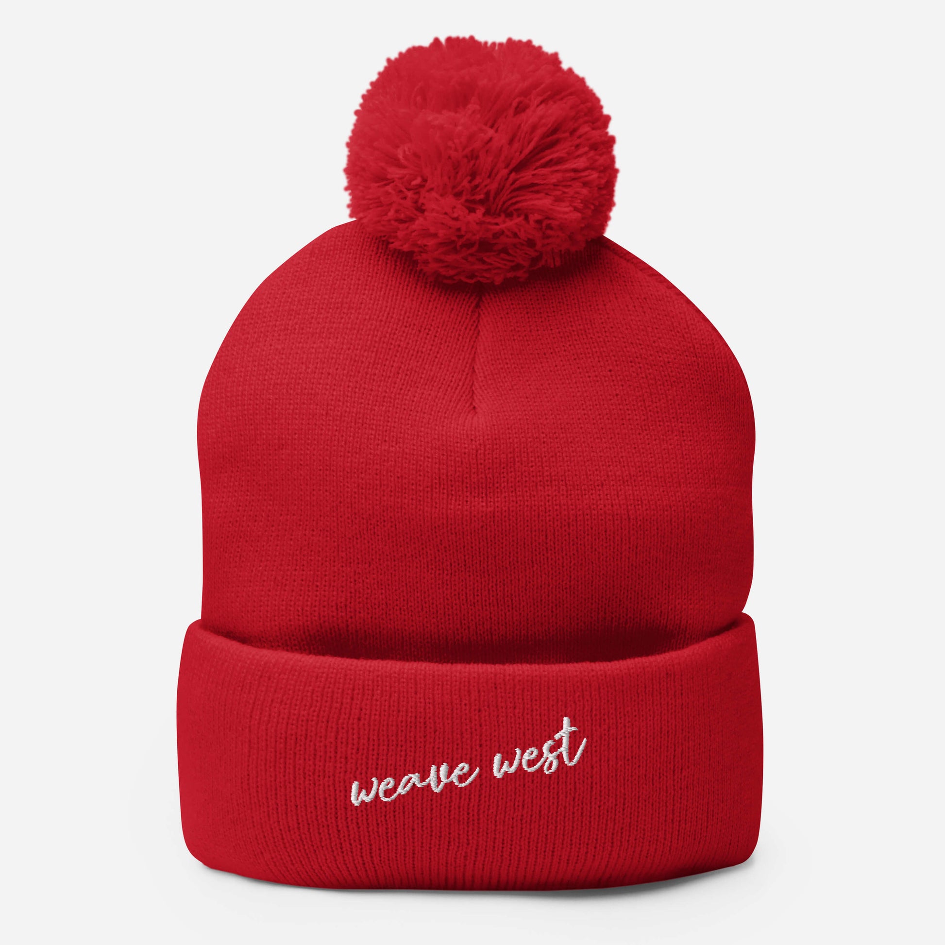 Embroidered Pom Pom Beanie Weave West 2 - Weave West