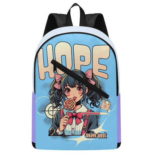 Everyday Backpack Hope | Girl Diagonal Zipper School Backpack - Weave West