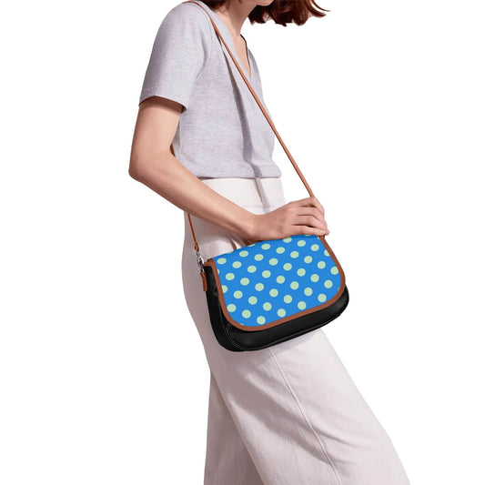 Leather Shoulder Bag Dots 1 | Women Cross Shoulder Purse - Weave West